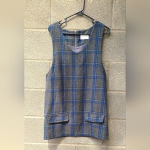 Thick Preppy Y2K Business Style Wool Jumper Mini Dress Size M